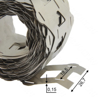 Никелированная лента 18650 2P W-образная без холдера